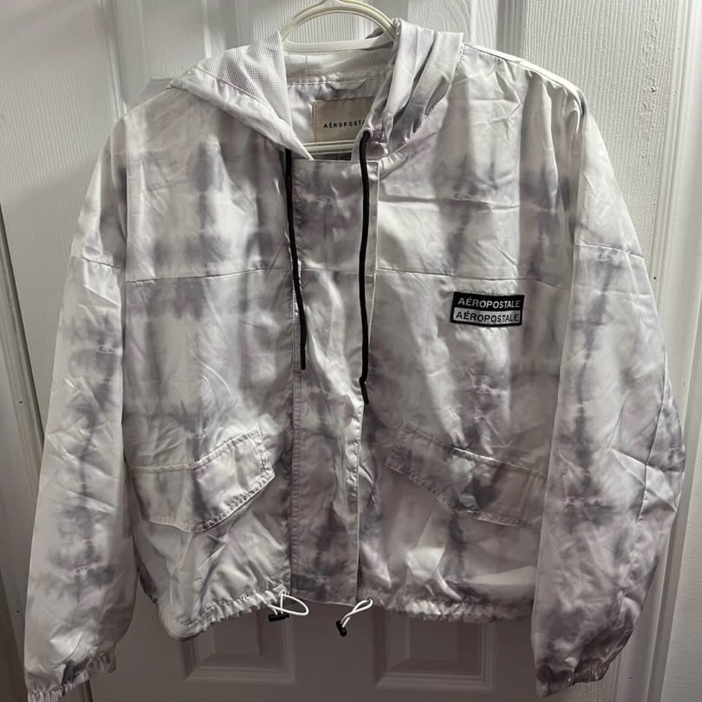 Aeropostale Cloudy Gray Hooded Jacket